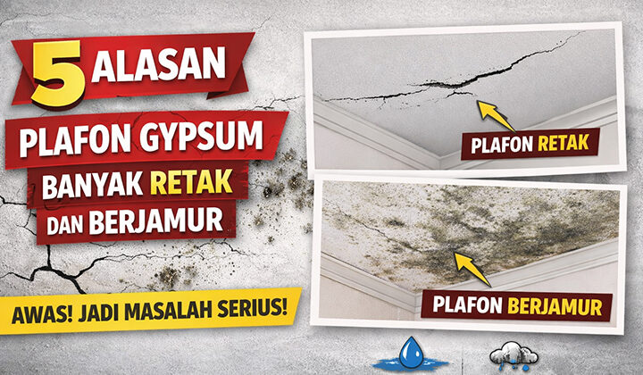 5 Alasan Plafon Gypsum Banyak Retak dan Berjamur